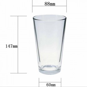 주문 유리제 물잔 실크 스크린 본에 의하여 개인화되는 유리제 맥주잔